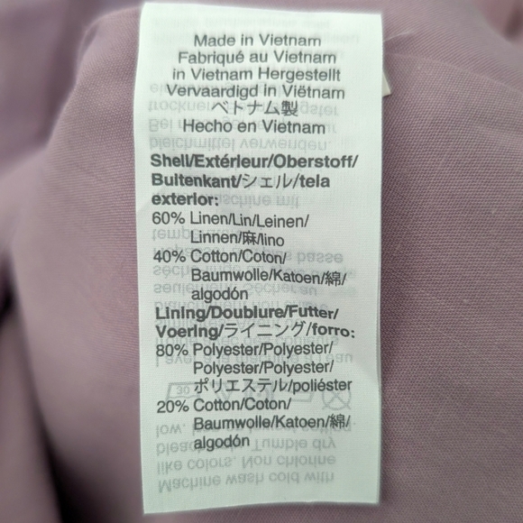 J. Crew Shirt-Dress in Vintage lilac Linen-Cotton Dress Size 4 NWT Style L6939 - Picture 7 of 7